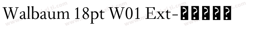 Walbaum 18pt W01 Ext字体转换